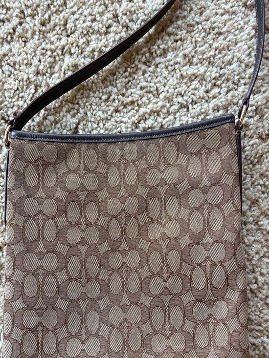 Coach Tan Signature Shoulder/Cross body Bag - Picture 2 of 7